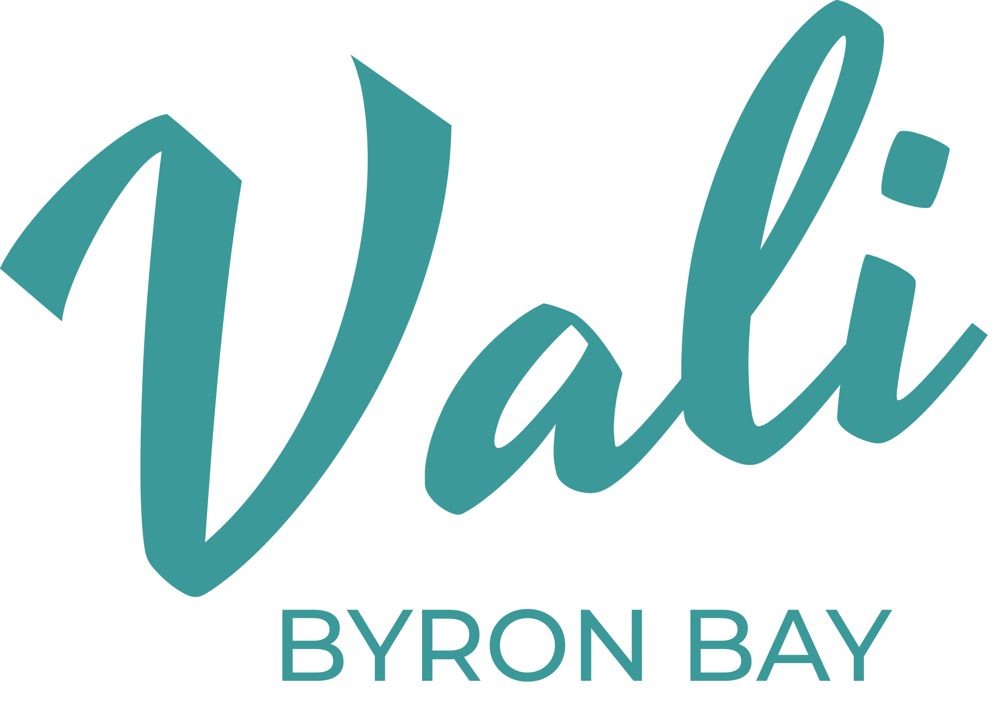 Vali Byron Logo in Aqua